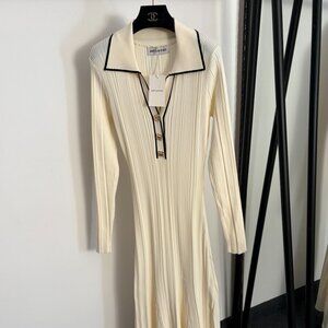 Self-Portrait New Knitted Long-Sleeve Dress